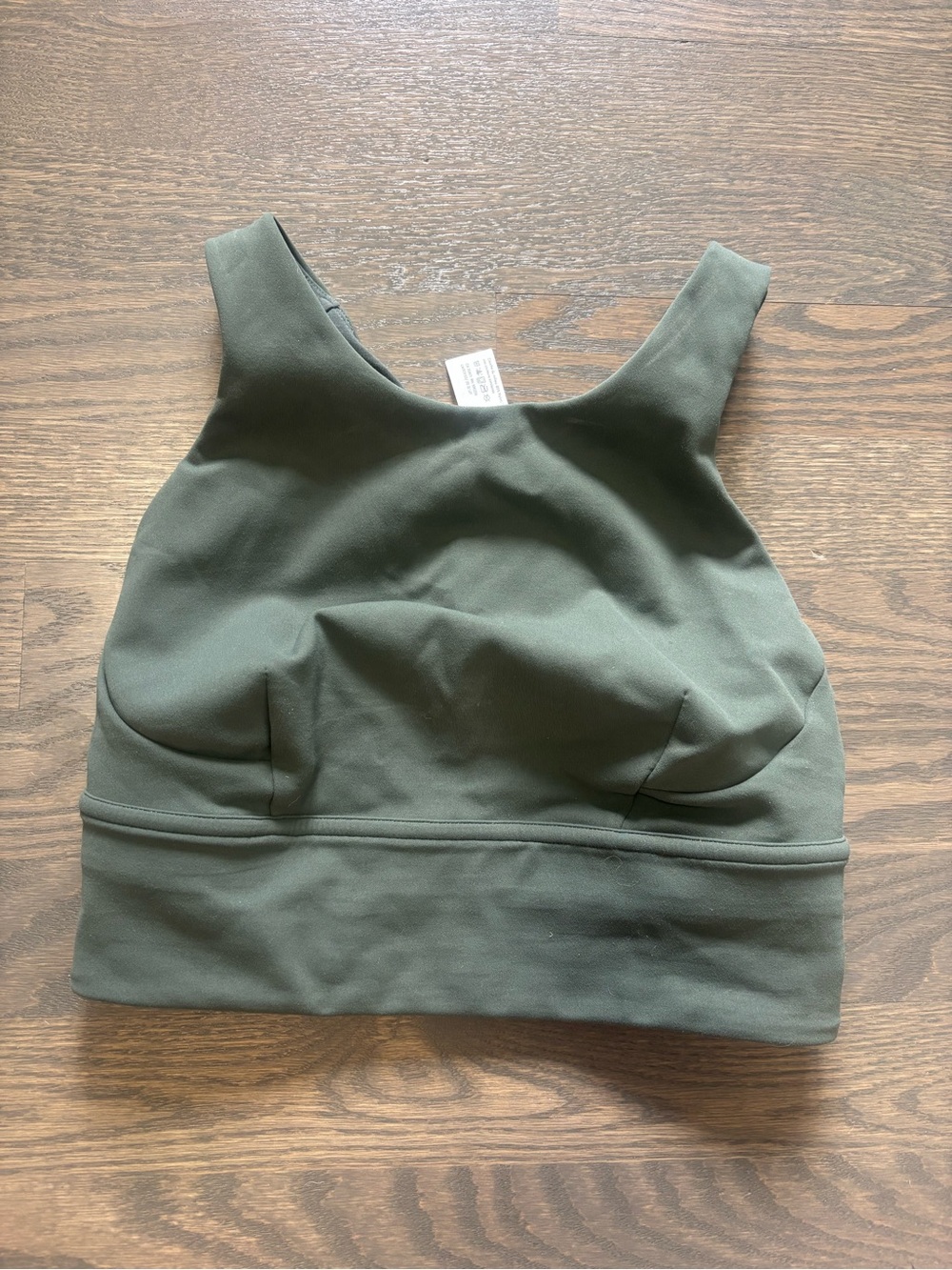 lululemon athletica Olive Green High Neck Crop Tank Sports Bra